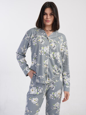 Купить Класична жіноча піжама з довгим рукавом VIENETTA 1617908944 в Украина в Lingerie.ua - Одяг для дому та відпочинку, Фото 8