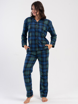 Купить Флісова класична піжама з довгим рукавом VIENETTA 1618421121 в Украина