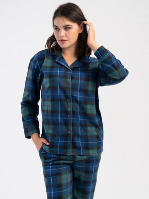 Купить Флісова класична піжама з довгим рукавом VIENETTA 1618421121 в Украина в Lingerie.ua - Одяг для дому та відпочинку, Фото 2