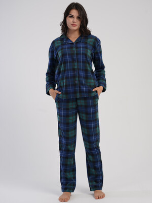 Купить Флісова класична піжама з довгим рукавом VIENETTA 1618421121 в Украина в Lingerie.ua - Одяг для дому та відпочинку, Фото 3