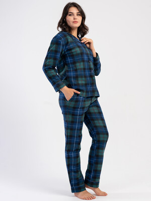 Купить Флісова класична піжама з довгим рукавом VIENETTA 1618421121 в Украина в Lingerie.ua - Одяг для дому та відпочинку, Фото 4