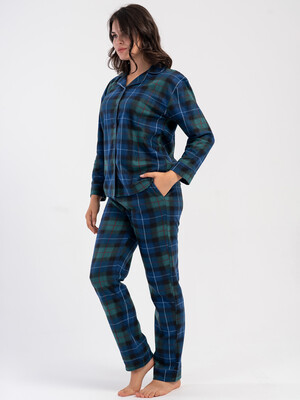 Купить Флісова класична піжама з довгим рукавом VIENETTA 1618421121 в Украина в Lingerie.ua - Одяг для дому та відпочинку, Фото 5