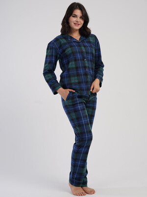 Купить Флісова класична піжама з довгим рукавом VIENETTA 1618421121 в Украина в Lingerie.ua - Одяг для дому та відпочинку, Фото 8