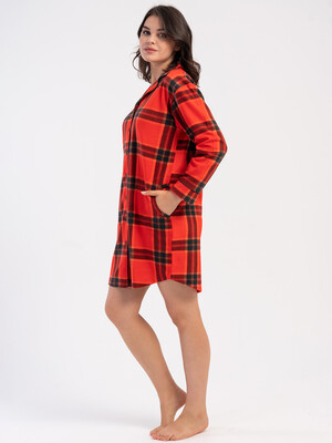 Купить Теплий флісовий халат жіночий на ґудзиках VIENETTA 1618411120 в Украина в Lingerie.ua - Одяг для дому та відпочинку, Фото 3