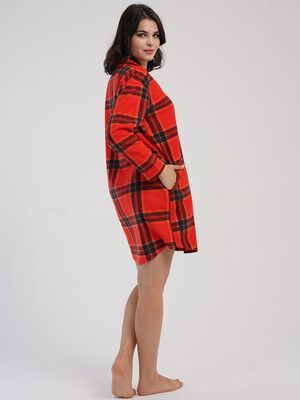 Купить Теплий флісовий халат жіночий на ґудзиках VIENETTA 1618411120 в Украина в Lingerie.ua - Одяг для дому та відпочинку, Фото 4