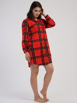 Купить Теплий флісовий халат жіночий на ґудзиках VIENETTA 1618411120 в Украина в Lingerie.ua - Одяг для дому та відпочинку, Фото 5