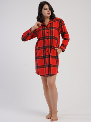 Купить Теплий флісовий халат жіночий на ґудзиках VIENETTA 1618411120 в Украина в Lingerie.ua - Одяг для дому та відпочинку, Фото 7