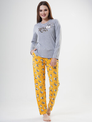 Купить Хлопковый домашний комплект с длинным рукавом VIENETTA 2041700710 в Украина в Lingerie.ua - Одяг для дому та відпочинку, Фото 4