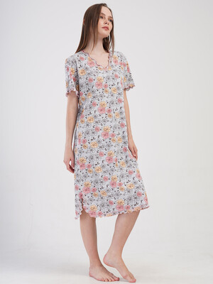 Купить Бавовняна туніка з коротким рукавом VIENETTA 4081883402 в Украина в Lingerie.ua - Одяг для дому та відпочинку, Фото 3