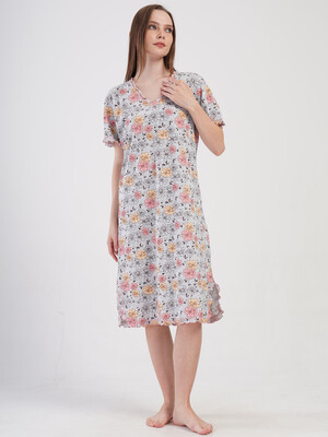 Купить Бавовняна туніка з коротким рукавом VIENETTA 4081883402 в Украина в Lingerie.ua - Одяг для дому та відпочинку, Фото 6