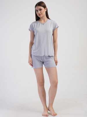 Купить Піжама з віскози з шортами VIENETTA 4093051820 в Украина в Lingerie.ua - Одяг для дому та відпочинку, Фото 3