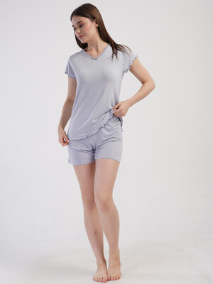 Купить Піжама з віскози з шортами VIENETTA 4093051820 в Украина в Lingerie.ua - Одяг для дому та відпочинку, Фото 7