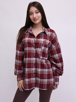 Купить Фланелевая рубашка в клетку со стразами LINGERIE 170863 в Украина