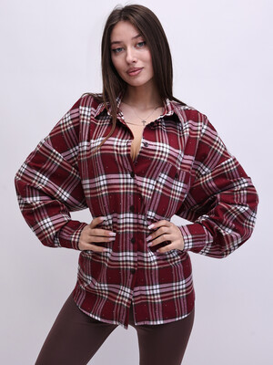 Купить Фланелевая рубашка в клетку со стразами LINGERIE 170863 в Украина в Lingerie.ua - Одяг для дому та відпочинку, Фото 2