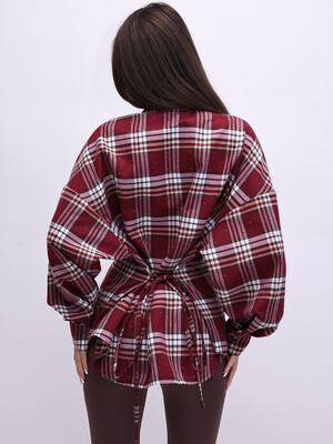 Купить Фланелевая рубашка в клетку со стразами LINGERIE 170863 в Украина в Lingerie.ua - Одяг для дому та відпочинку, Фото 5