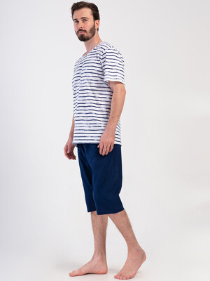 Купить Летний хлопковый костюм с коротким рукавом (футболка + капри) VIENETTA MAN 4080771062 в Украина в Lingerie.ua - Одяг для дому та відпочинку, Фото 2