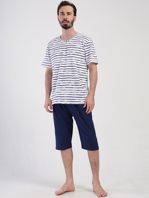 Купить Летний хлопковый костюм с коротким рукавом (футболка + капри) VIENETTA MAN 4080771062 в Украина в Lingerie.ua - Одяг для дому та відпочинку, Фото 5