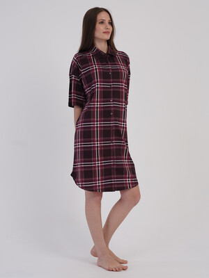 Купить Хлопковый халат-рубашка на пуговицах VIENETTA 6051350887 в Украина в Lingerie.ua - Одяг для дому та відпочинку, Фото 2
