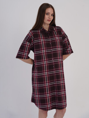 Купить Хлопковый халат-рубашка на пуговицах VIENETTA 6051350887 в Украина в Lingerie.ua - Одяг для дому та відпочинку, Фото 4