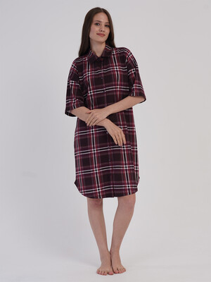 Купить Хлопковый халат-рубашка на пуговицах VIENETTA 6051350887 в Украина в Lingerie.ua - Одяг для дому та відпочинку, Фото 5