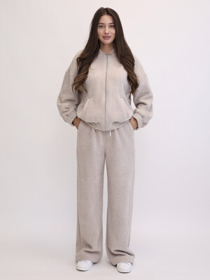 Теплый шерстяной костюм однотонный (бомбер + брюки) LINGERIE 170904