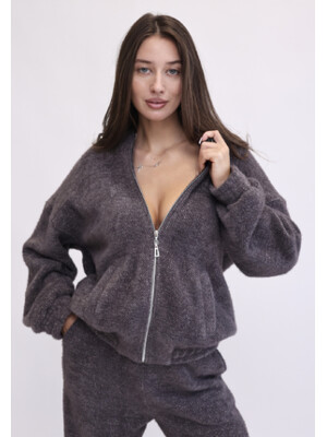 Купить Теплый шерстяной костюм однотонный (бомбер + брюки) LINGERIE 170904 в Украина в Lingerie.ua - Одяг для дому та відпочинку, Фото 4