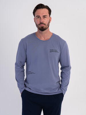 Купить Хлопковый домашний костюм (лонгслив + брюки) VIENETTA MAN 6051630000 в Украина в Lingerie.ua - Одяг для дому та відпочинку, Фото 4