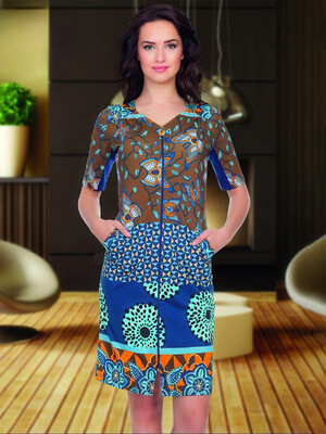 Купить Халат женский на молнии COCOON Z-30141 в Украина