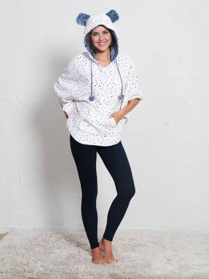 Купить Теплое пончо с капюшоном VIENETTA 1602053443 в Украина в Lingerie.ua - Одяг для дому та відпочинку, Фото 2