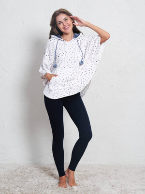 Купить Теплое пончо с капюшоном VIENETTA 1602053443 в Украина в Lingerie.ua - Одяг для дому та відпочинку, Фото 3