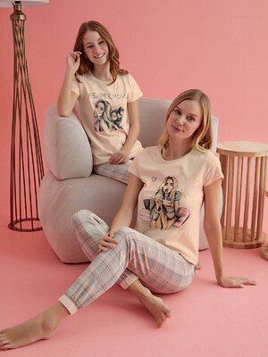 Хлопковый домашний комплект женский SEVIM 11148