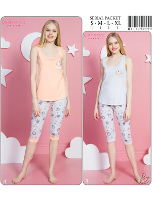 Хлопковый комплект с бриджами на манжете VIENETTA 8111273174