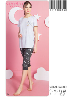 Хлопковый комплект с бриджами на манжете VIENETTA 8111163153