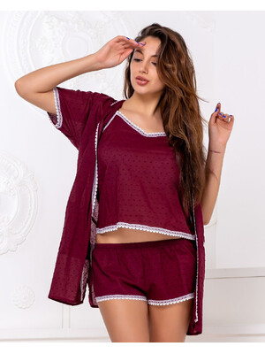 Купить Комплект трійка з коротким халатом LINGERIE 170346 в Украина в Lingerie.ua - Одяг для дому та відпочинку, Фото 22