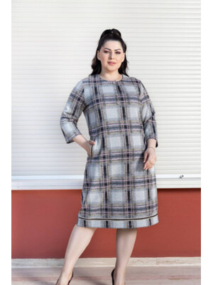 Купить Платье из вискозы в крупную клетку COCOON E22-2726 в Украина