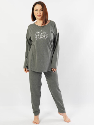 Купить Трикотажный комплект большого размера с брюками VIENETTA 1040060000 в Украина в Lingerie.ua - Одяг для дому та відпочинку, Фото 1