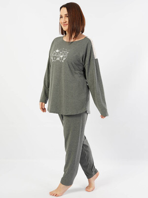 Купить Трикотажный комплект большого размера с брюками VIENETTA 1040060000 в Украина в Lingerie.ua - Одяг для дому та відпочинку, Фото 3