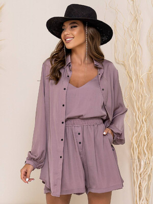 Купить Шелковый костюм тройка  с шортами LINGERIE 170588 в Украина в Lingerie.ua - Одяг для дому та відпочинку, Фото 14