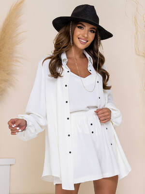 Купить Шелковый костюм тройка  с шортами LINGERIE 170588 в Украина в Lingerie.ua - Одяг для дому та відпочинку, Фото 12