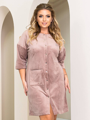 Купить Велюровый халат на кнопках LINGERIE 170613  в Украина в Lingerie.ua - Одяг для дому та відпочинку, Фото 3