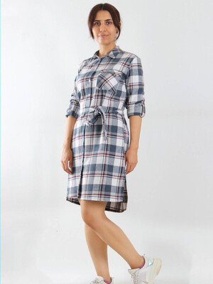 Халат-сорочка JEN 01132 на ґудзиках фланель