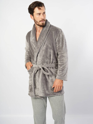 Купить Теплый мужской короткий халат GAZZAZ 1030851872 в Украина в Lingerie.ua - Одяг для дому та відпочинку, Фото 3