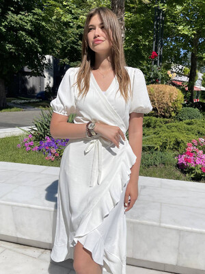 Купить Літня сукня на запах із воланом LINGERIE 170575 в Украина в Lingerie.ua - Одяг для дому та відпочинку, Фото 3