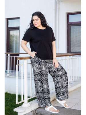 Купить Комплект  COCOON J8-8026 футболка вискоза брюки штапель большие размеры в Украина в Lingerie.ua - Одяг для дому та відпочинку, Фото 1