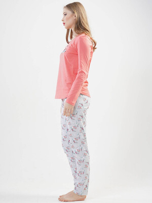 Купить Хлопковый комплект женский с длинным рукавом VIENETTA 2010655740 в Украина в Lingerie.ua - Одяг для дому та відпочинку, Фото 3