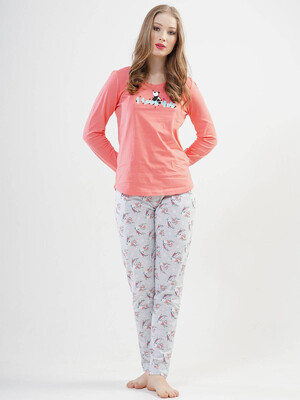 Купить Хлопковый комплект женский с длинным рукавом VIENETTA 2010655740 в Украина в Lingerie.ua - Одяг для дому та відпочинку, Фото 5