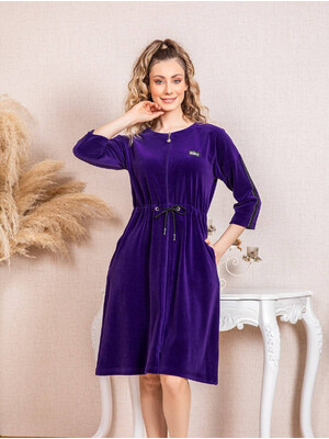 Купить Халат велюровый женский на молнии COCOON U22-1033 в Украина в Lingerie.ua - Одяг для дому та відпочинку, Фото 5