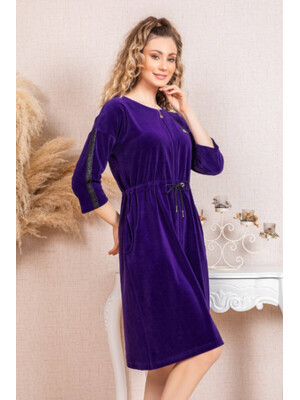 Купить Халат велюровый женский на молнии COCOON U22-1033 в Украина в Lingerie.ua - Одяг для дому та відпочинку, Фото 7