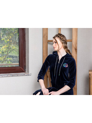 Купить Халат велюровый женский на молнии COCOON U22-1035 в Украина в Lingerie.ua - Одяг для дому та відпочинку, Фото 5