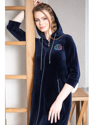 Купить Халат велюровый женский на молнии COCOON U22-1035 в Украина в Lingerie.ua - Одяг для дому та відпочинку, Фото 6